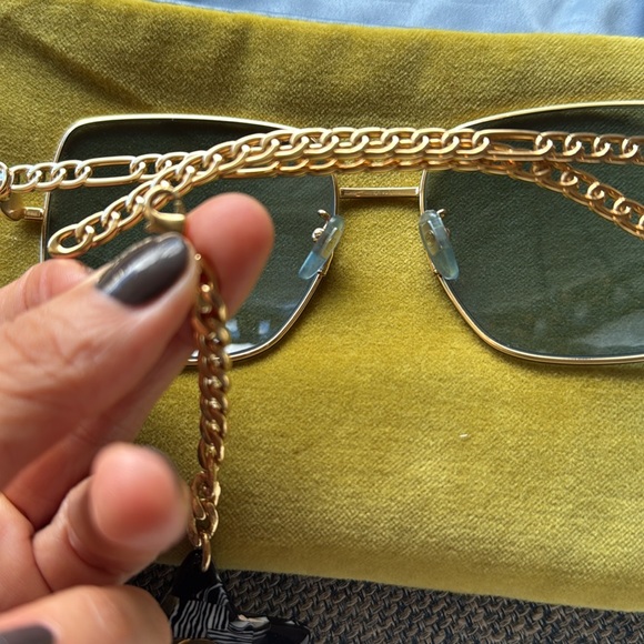 Gucci 61mm blue square sunglasses with star attachable/detachable charms NWT - Picture 12 of 17